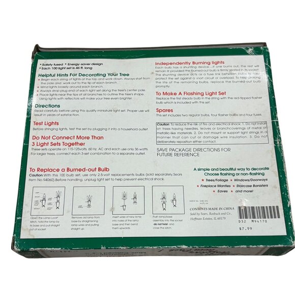 Sears Special Savings Holiday Twin Pack Indoor Outdoor Multi-Color Lights 100-Co - Picture 4 of 4